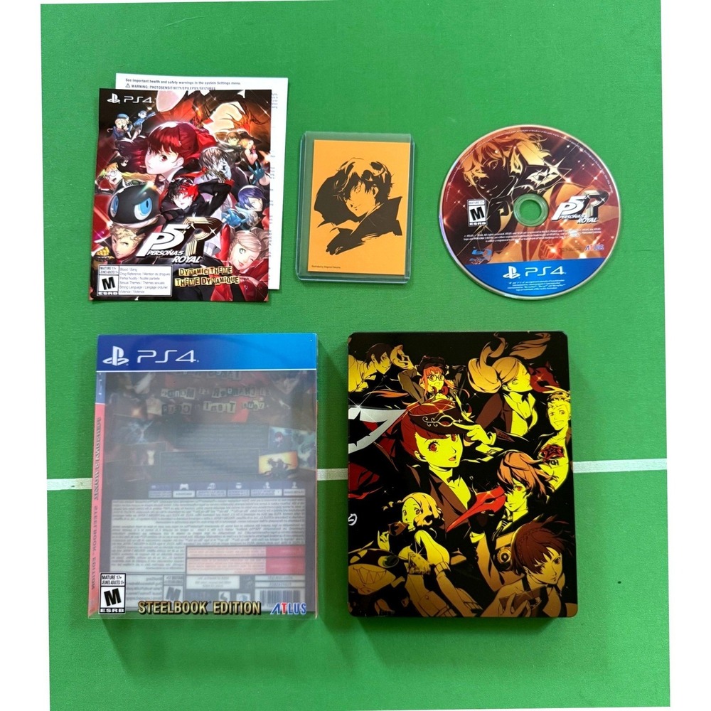 Atlus Persona 5 Royal Steelbook Edition PS4 New ~ RARE GOLD JOKER CARD INCLUDED